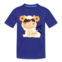 Thumbnail for Kid’s Astro Girl Aries Premium Organic T-Shirt - royal blue