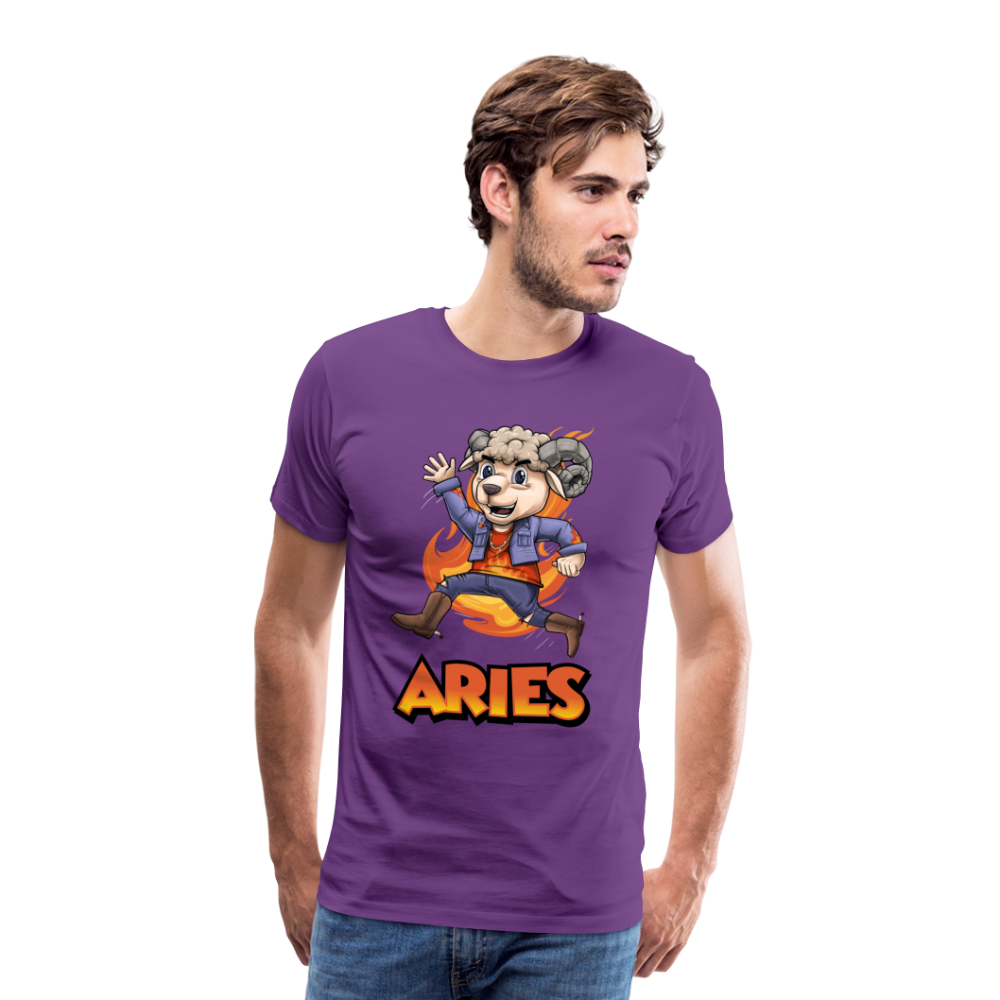 Men's Playful Aries Premium T-Shirt - purple