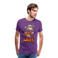 Thumbnail for Men's Playful Aries Premium T-Shirt - purple