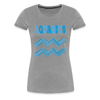 Thumbnail for Women's Power Words Aquarius Premium T-Shirt - heather gray