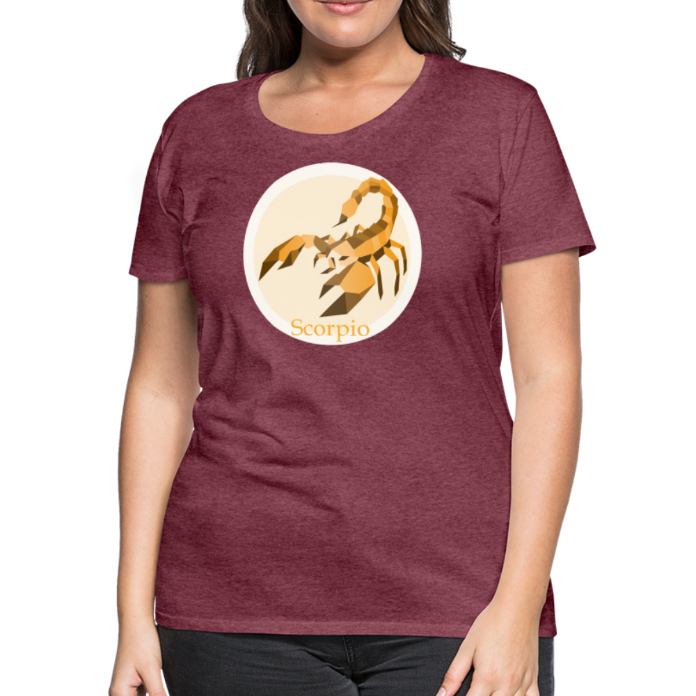 Women’s Mosaic Scorpio Premium T-Shirt - heather burgundy