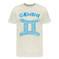 Thumbnail for Men's Power Words Gemini Premium T-Shirt - heather oatmeal