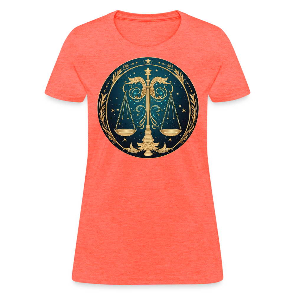 Women's Mystic Libra T-Shirt - heather coral