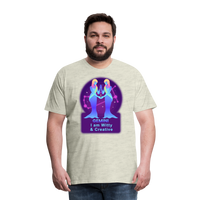 Thumbnail for Men's Neon Gemini Premium T-Shirt - heather oatmeal