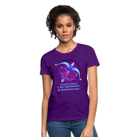 Thumbnail for Women's Neon Sagittarius T-Shirt - purple