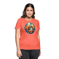 Thumbnail for Women's Symbol Pisces T-Shirt - heather coral