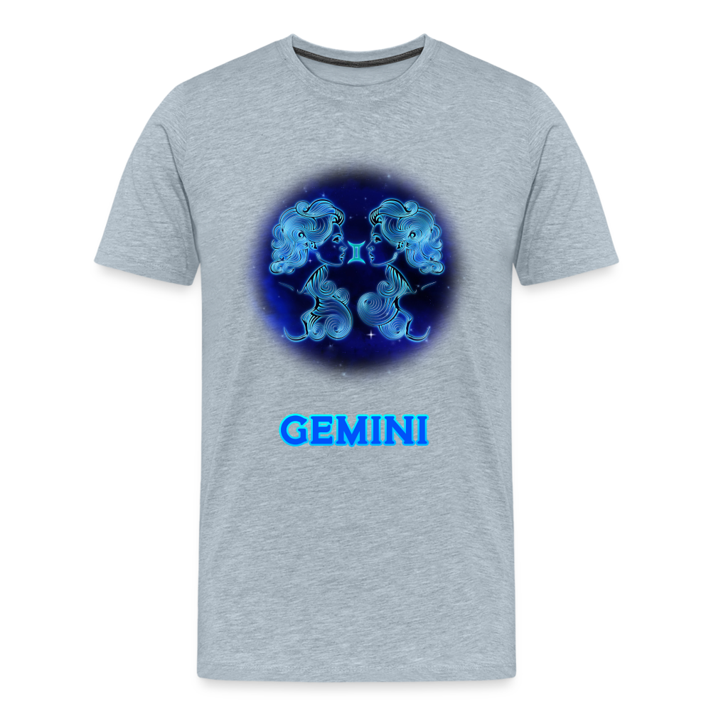 Men's Gemini Premium T-Shirt - heather ice blue