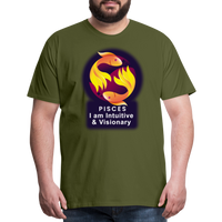 Thumbnail for Men's Glow Pisces Premium T-Shirt - olive green