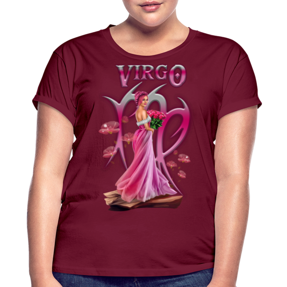 Women's Astral Virgo Relaxed Fit T-Shirt - burgundy