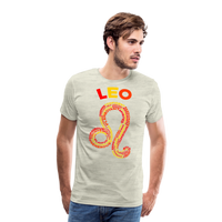 Thumbnail for Men's Power Words Leo Premium T-Shirt - heather oatmeal