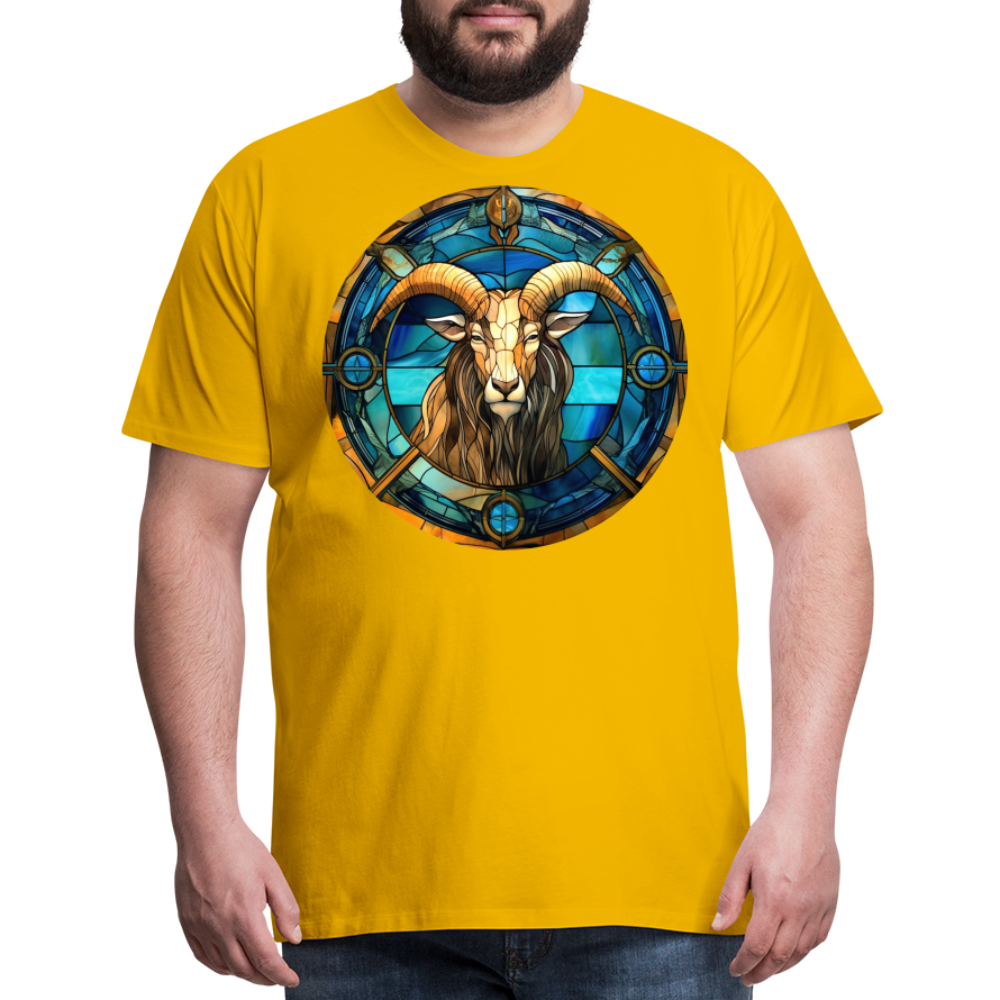 Men's Mosaic Capricorn Premium T-Shirt - sun yellow