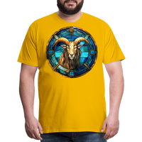 Thumbnail for Men's Mosaic Capricorn Premium T-Shirt - sun yellow