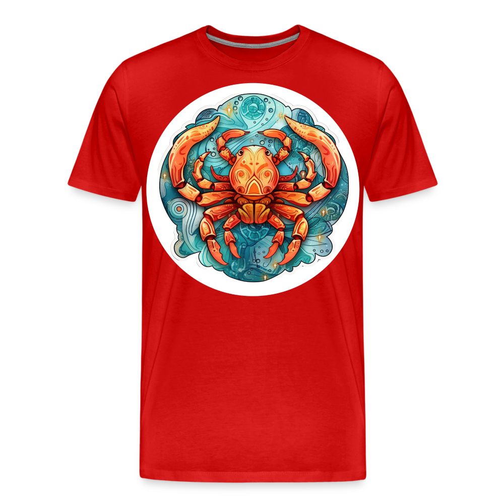 Men's Symbol Cancer Premium T-Shirt - red