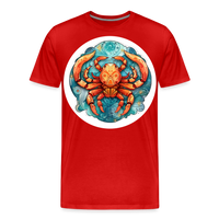 Thumbnail for Men's Symbol Cancer Premium T-Shirt - red