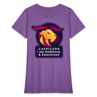 Thumbnail for Women's Glow Capricorn T-Shirt - purple heather