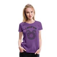 Thumbnail for Women's Power Words Taurus Premium T-Shirt - purple