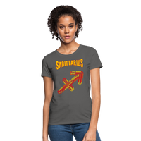 Thumbnail for Women's Power Words Sagittarius T-Shirt - charcoal