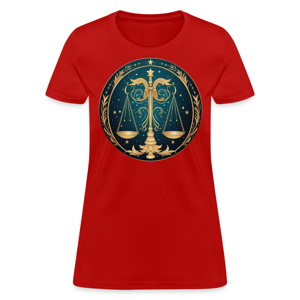 Women's Mystic Libra T-Shirt - red