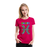 Thumbnail for Women's Power Words Pisces Premium T-Shirt - dark pink