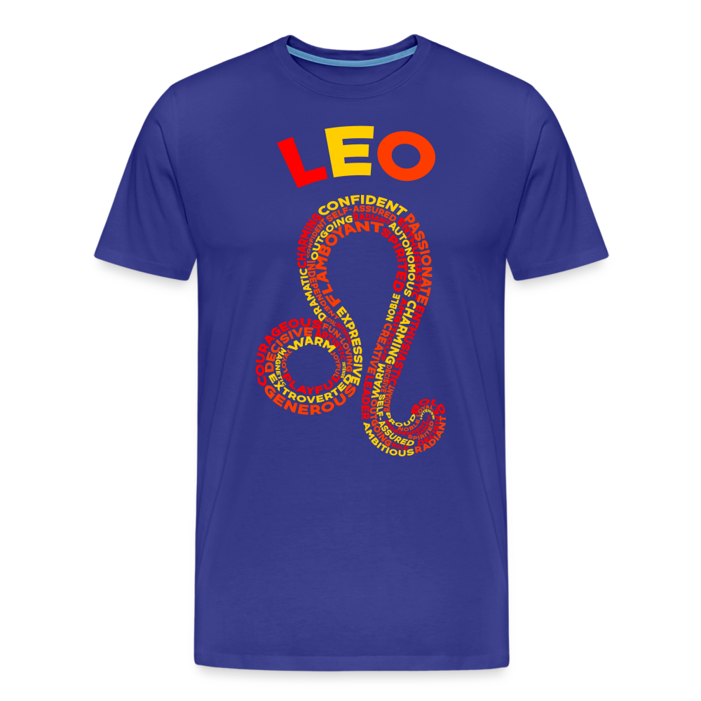 Men's Power Words Leo Premium T-Shirt - royal blue