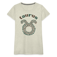 Thumbnail for Women's Power Words Taurus Premium T-Shirt - heather oatmeal