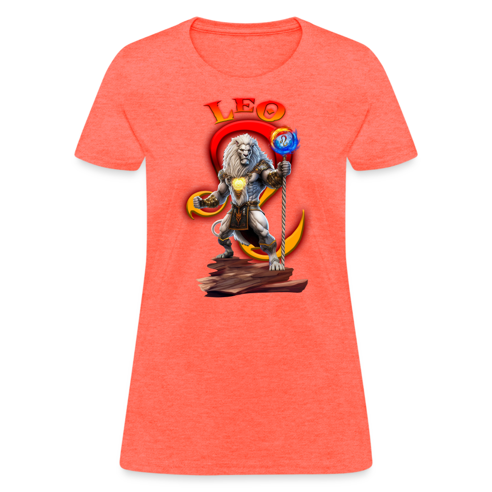 Astral Leo Women's T-Shirt - heather coral