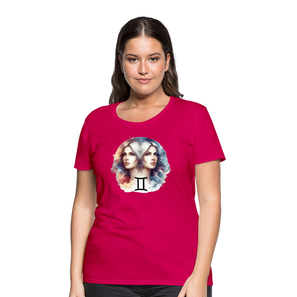 Women’s Mythical Gemini Premium T-Shirt - dark pink