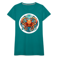 Thumbnail for Women’s Symbol Cancer Premium T-Shirt - teal