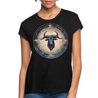 Thumbnail for Women's Mythical Taurus Relaxed Fit T-Shirt - black