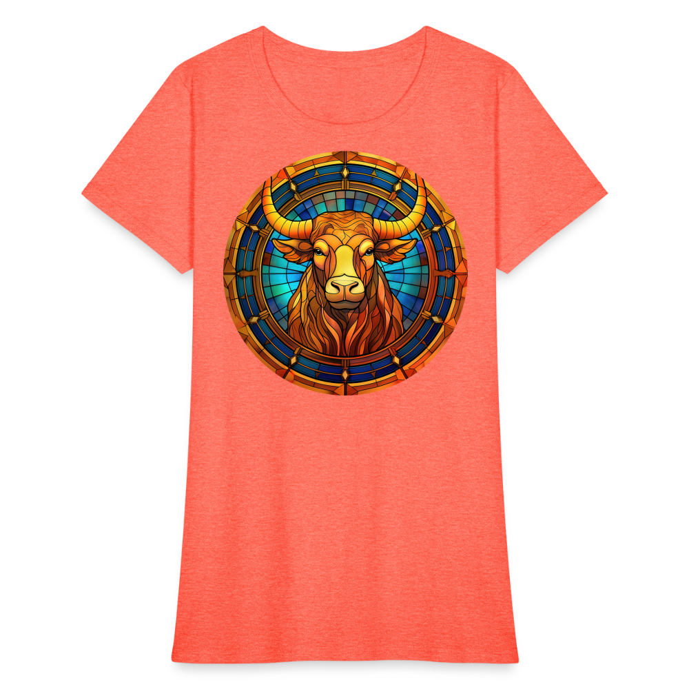 Women's Mosaic Taurus T-Shirt - heather coral