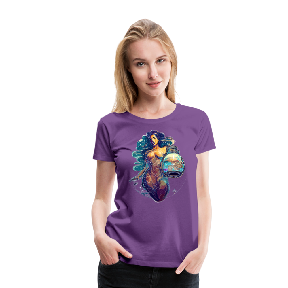 Women’s Mythical Aquarius Premium T-Shirt - purple