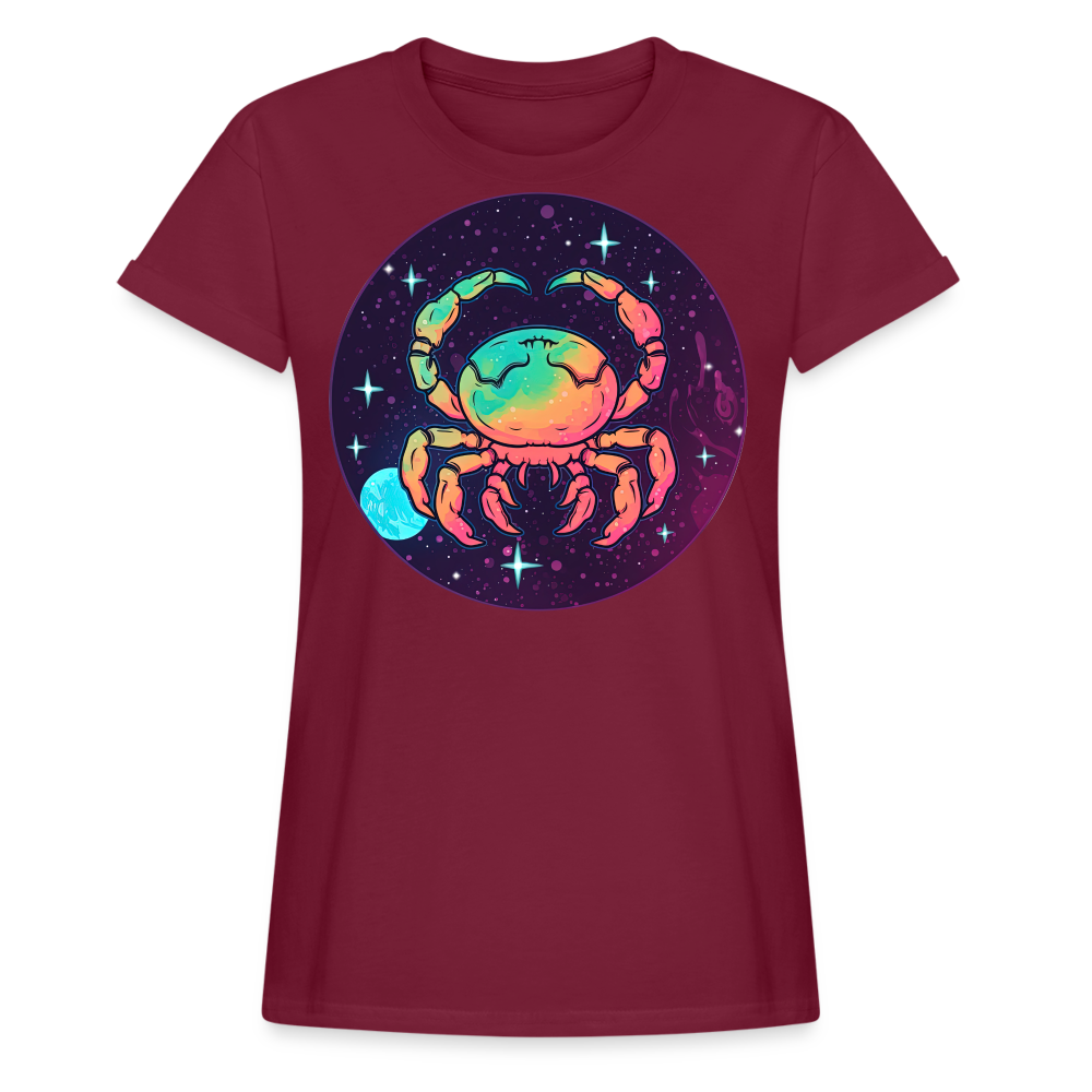 Women's Mystic Cancer Relaxed Fit T-Shirt - burgundy