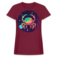 Thumbnail for Women's Mystic Cancer Relaxed Fit T-Shirt - burgundy