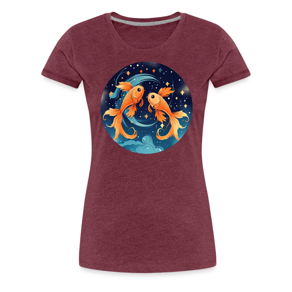 Women’s Magic Pisces Premium T-Shirt - heather burgundy