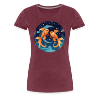 Thumbnail for Women’s Magic Pisces Premium T-Shirt - heather burgundy