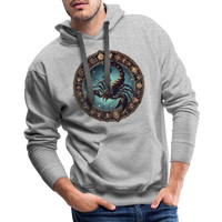 Thumbnail for Men’s Mythical Scorpio Premium Hoodie - heather grey