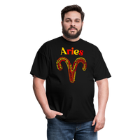 Thumbnail for Men's Power Words Aries Classic T-Shirt - black