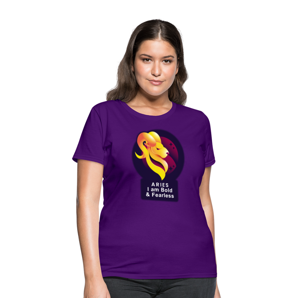 Women's Glow Aries T-Shirt - purple