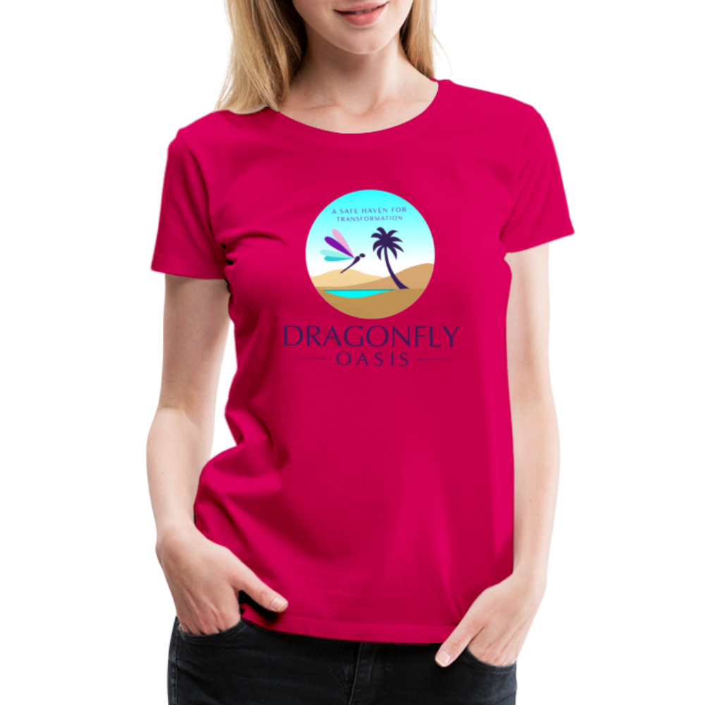 Women's Dragonfly Oasis V.1 Premium T-Shirt - dark pink