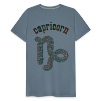 Thumbnail for Men's Power Words Capricorn Premium T-Shirt - steel blue