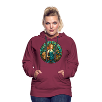 Thumbnail for Women’s Mosaic Virgo Premium Hoodie - burgundy