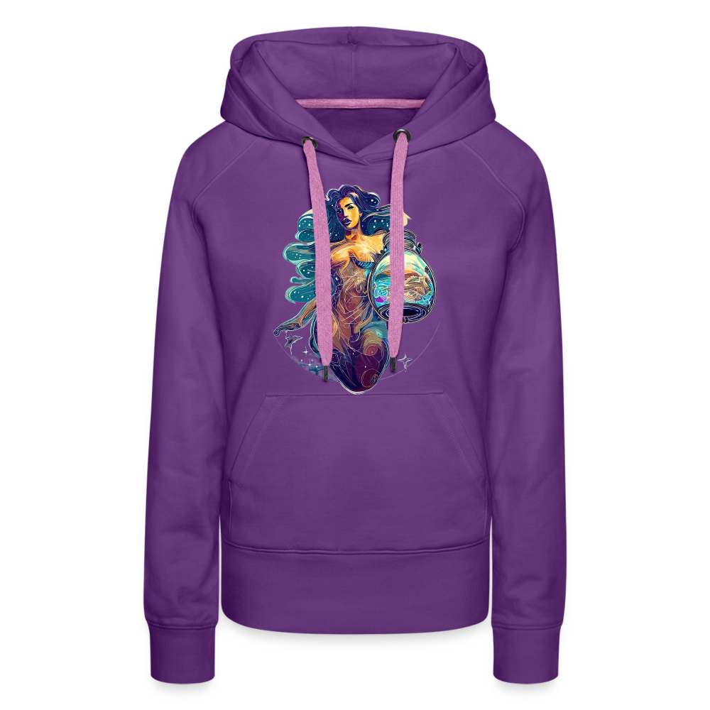 Women’s Mythical Aquarius Premium Hoodie - purple 