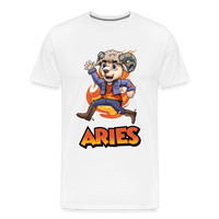 Thumbnail for Men's Playful Aries Premium T-Shirt - white