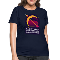 Thumbnail for Women's Glow Sagittarius T-Shirt - navy