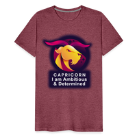 Thumbnail for Men's Glow Capricorn Premium T-Shirt - heather burgundy