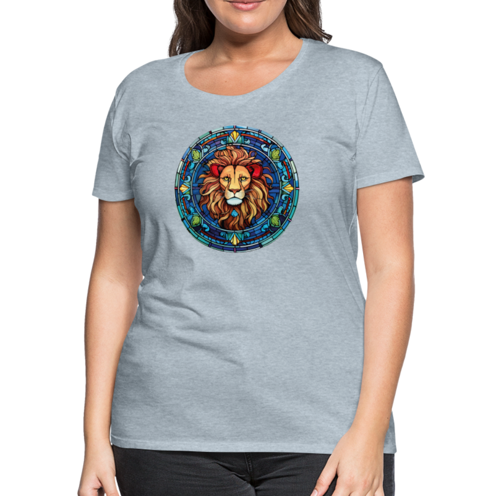 Women's Mosaic Leo Premium T-Shirt - heather ice blue