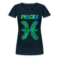 Thumbnail for Women's Power Words Pisces Premium T-Shirt - deep navy