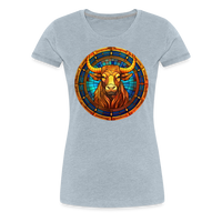 Thumbnail for Women’s Mosaic Taurus Premium T-Shirt - heather ice blue