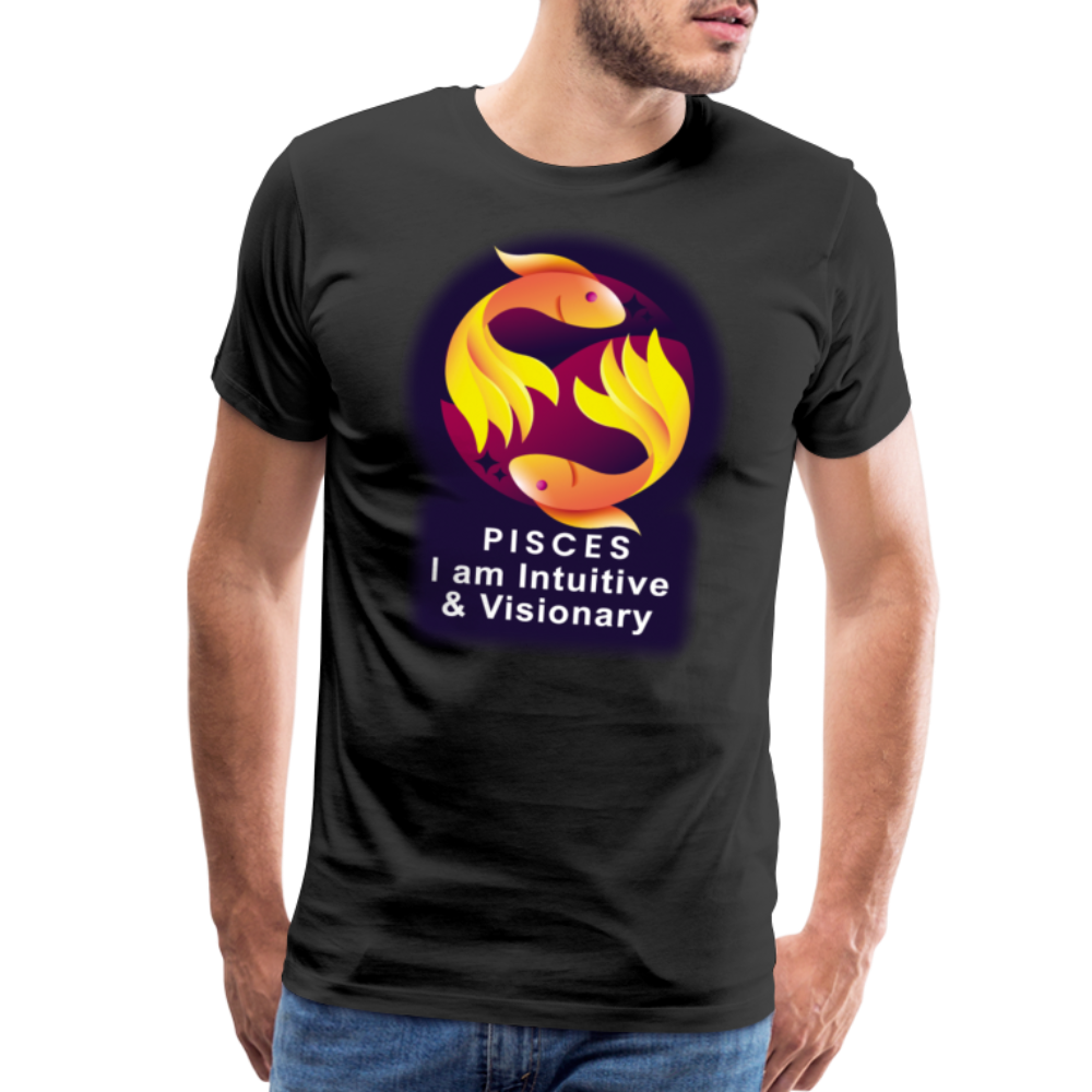 Men's Glow Pisces Premium T-Shirt - black