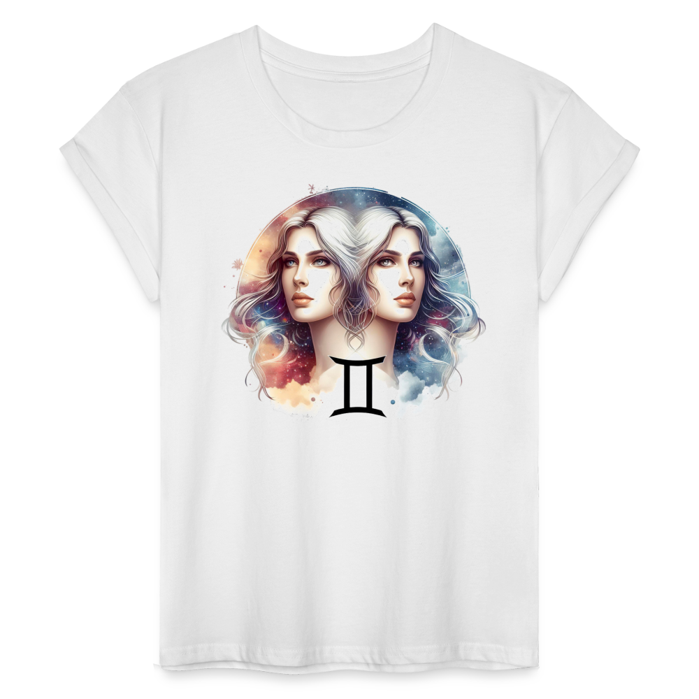 Women's Mythical Gemini Relaxed Fit T-Shirt - white